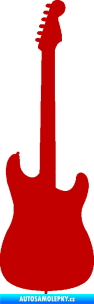Samolepka Kytara elektrická tmavě červená