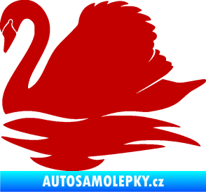 Samolepka Labuť 003 levá tmavě červená
