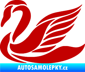Samolepka Labuť 005 levá tmavě červená