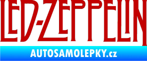 Samolepka Led Zeppelin tmavě červená