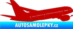 Samolepka Letadlo 009 pravá tmavě červená