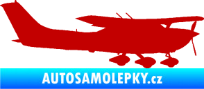 Samolepka Letadlo 021 pravá Cessna 182 tmavě červená