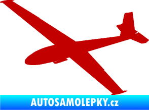 Samolepka Letadlo 025 levá kluzák tmavě červená