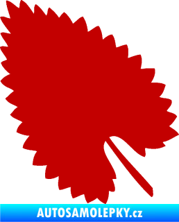 Samolepka List 001 levá tmavě červená