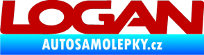 Samolepka Logan tmavě červená