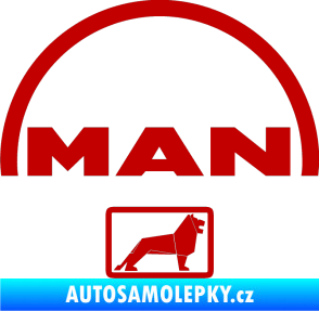 Samolepka MAN - Truck tmavě červená
