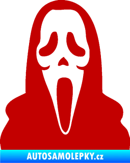 Samolepka Maska 001 scream tmavě červená