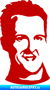 Samolepka Silueta Michael Schumacher pravá tmavě červená