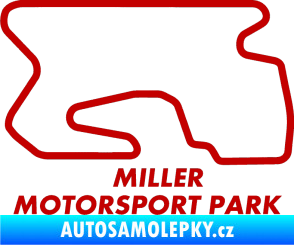 Samolepka Okruh Miller Motorsport Park outer tmavě červená