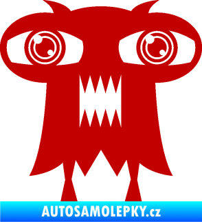 Samolepka Monstrum 003 pravá tmavě červená