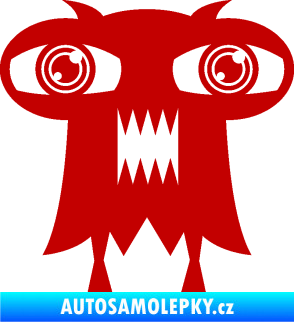 Samolepka Monstrum 003 levá tmavě červená