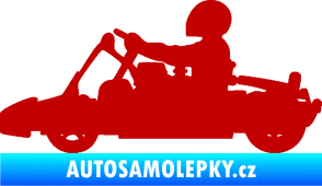 Samolepka Motokára 001 levá tmavě červená