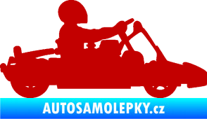 Samolepka Motokára 001 pravá tmavě červená