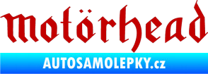 Samolepka Motorhead rovný tmavě červená