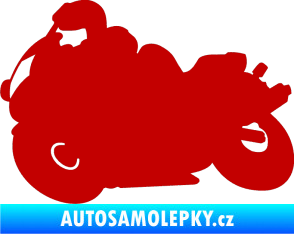 Samolepka Motorka 006 levá silniční motorky tmavě červená
