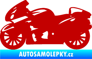 Samolepka Motorka 048 levá silniční tmavě červená