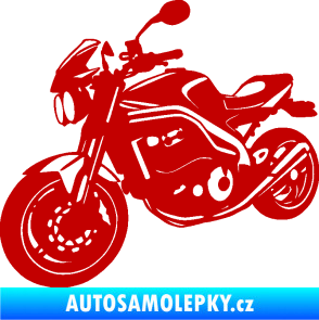 Samolepka Motorka 055 levá tmavě červená