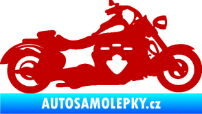Samolepka Motorka 056 pravá tmavě červená