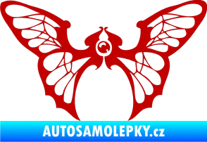 Samolepka Motýl 001 levá tmavě červená