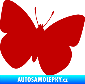Samolepka Motýl 011 pravá tmavě červená