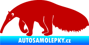 Samolepka Mravenečník 001 levá tmavě červená