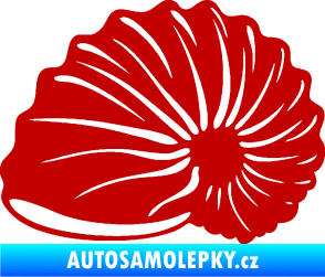Samolepka Mušle 002 levá ulita tmavě červená