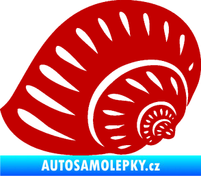 Samolepka Mušle 004 levá ulita tmavě červená