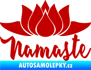 Samolepka Namaste 001 lotosový květ tmavě červená