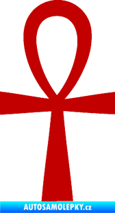 Samolepka Nilský kříž Ankh tmavě červená