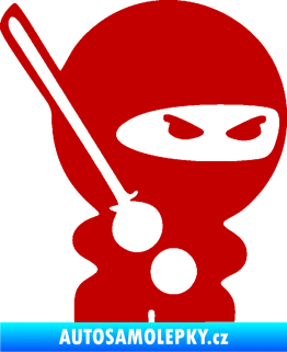 Samolepka Ninja baby 001 pravá tmavě červená