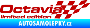 Samolepka Octavia limited edition pravá tmavě červená