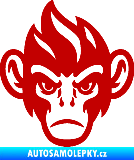 Samolepka Opičák 002 levá tmavě červená
