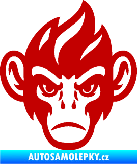 Samolepka Opičák 002 pravá tmavě červená