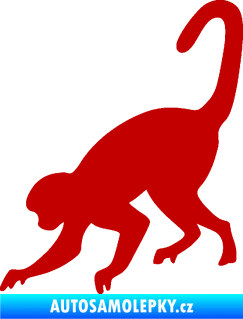 Samolepka Opice 002 levá tmavě červená