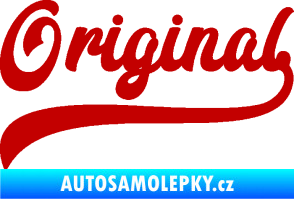 Samolepka Original nápis tmavě červená