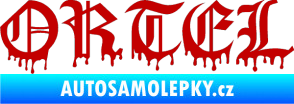 Samolepka Ortel tmavě červená