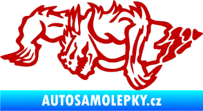 Samolepka Ostnatej levá tmavě červená