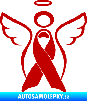 Samolepka Památeční andělíček memory tmavě červená