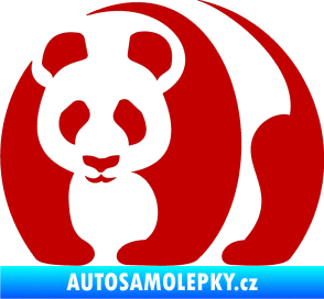 Samolepka Panda 001 levá tmavě červená