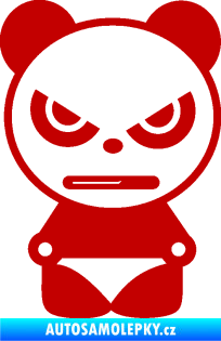Samolepka Panda boy tmavě červená