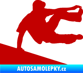 Samolepka Parkour 001 pravá tmavě červená