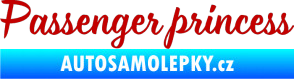Samolepka Passenger Princess 001 nápis tmavě červená