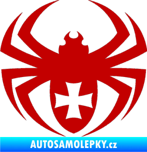 Samolepka Pavouk 004 křižák tmavě červená