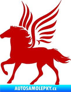 Samolepka Pegas 002 levá okřídlený kůň tmavě červená