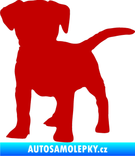 Samolepka Pes 056 levá štěně tmavě červená