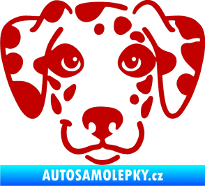 Samolepka Pes 064 Dalmatin tmavě červená