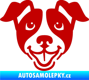 Samolepka Pes 065 tmavě červená