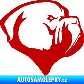 Samolepka Pes 116 pravá pitbull tmavě červená