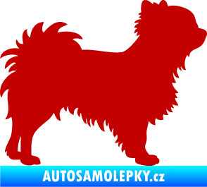 Samolepka Pes 156 pravá čivava tmavě červená