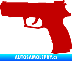 Samolepka Pistole 003 levá tmavě červená